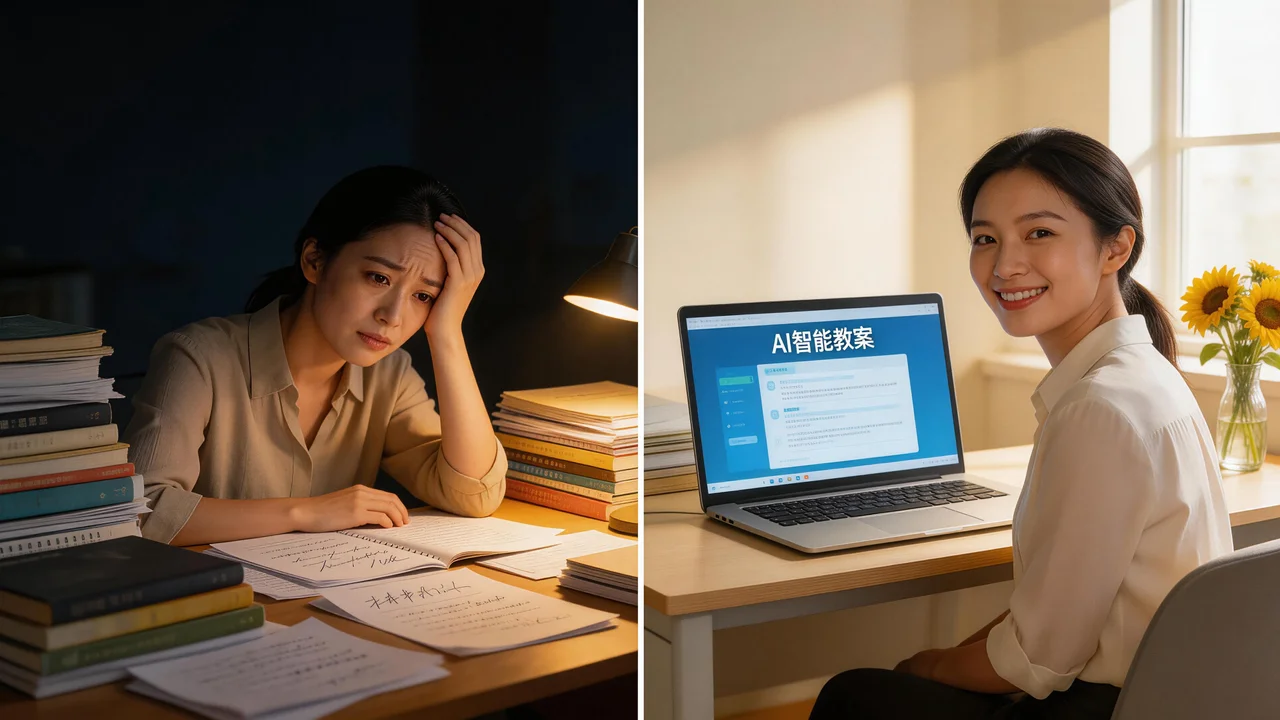 使用华校备课助手前后对比:从深夜疲惫备课到轻松高效